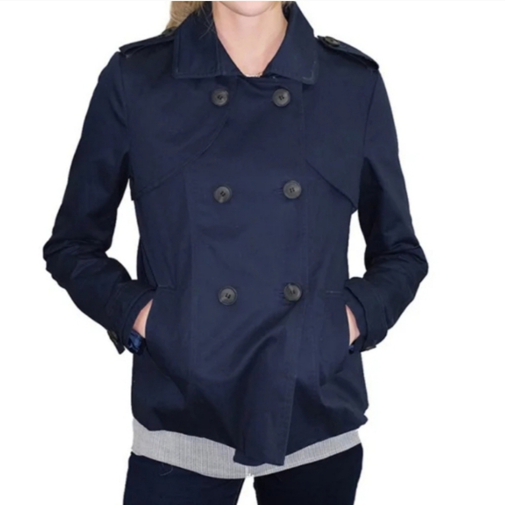 Size Sโ Relished Navy Blue Pea Coat